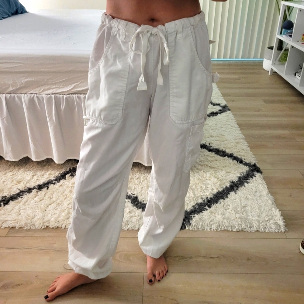 Women's White Track Pants